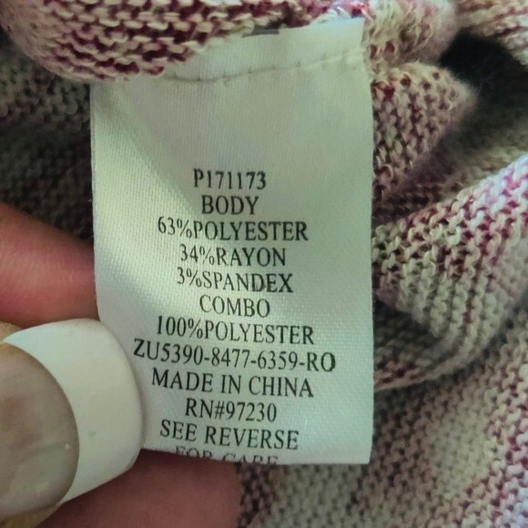 Almost Famous 3/4 Drop Shoulder Sleeve White Lace Shoulders Ruched Side Sz Large - Picture 8 of 9